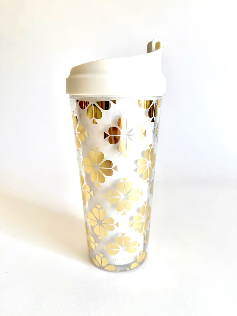 Kate Spade New York Gold Spade Flower 16oz Insulated Thermal Coffee Travel Mug